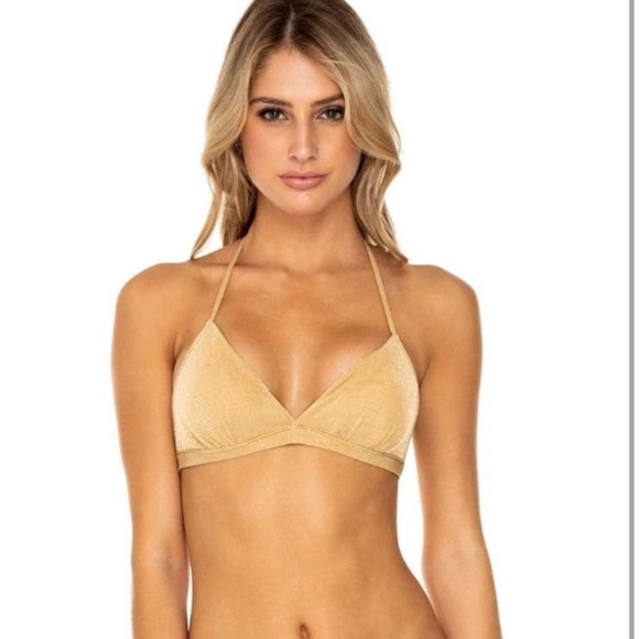 Luli Fama Women's Reversible Bikini Halter Top size L NWT - Picture 4 of 10